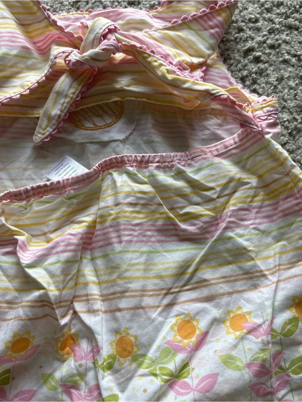Vintage Gymboree Sunflower Fields Rick Rack top Size 10 Tank Striped